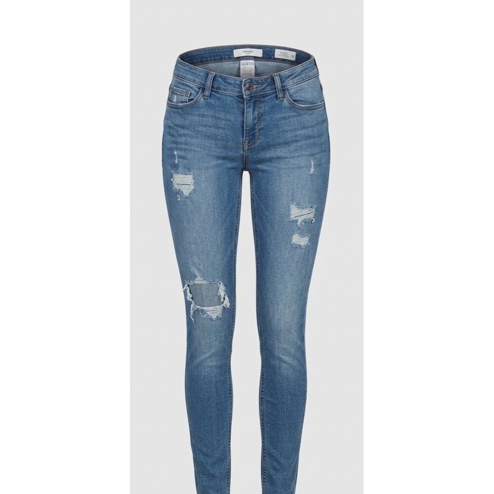 Hollister Low Rise Super Skinny Jeans Women's 3R 26x30 Medium Wash Distressed
